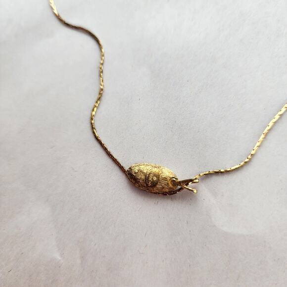 Authentic VTG Givenchy Signed Logo G Pendant Necklace Gold Crystal Rhinestone - Picture 6 of 10